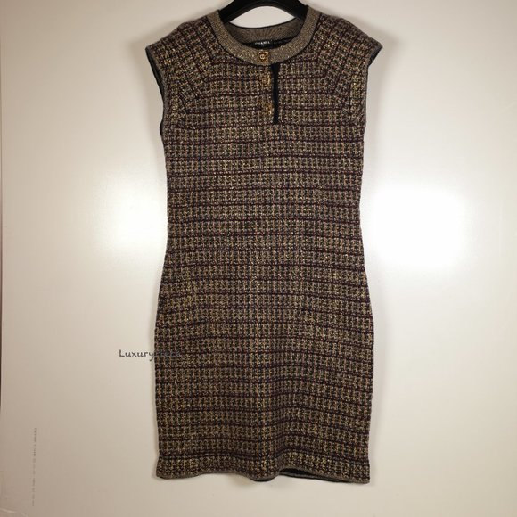 CHANEL Dresses & Skirts - Amazing Chanel Cashmere dress FR SZ 44